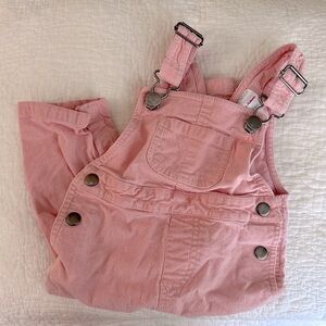 Hanna Andersson Pale Pink Corduroy Overalls 18-24M